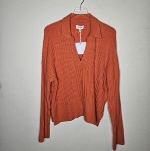 Pistola Orange V-Neck Sweater
